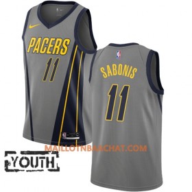 Maillot NBA Indiana Pacers Domantas Sabonis 11 2018-19 Nike City Edition Gris Swingman - Enfant